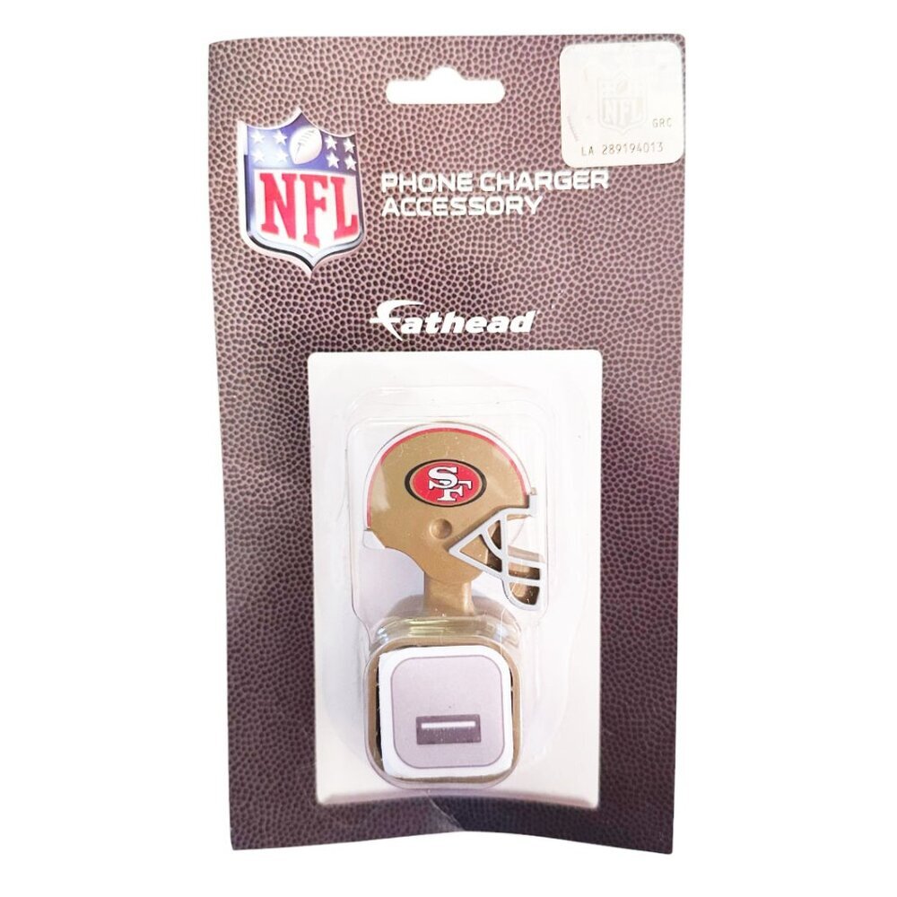 San Francisco SF 49ers NFL FATHEAD Phone Charger Champ USB Wall Adaptor New